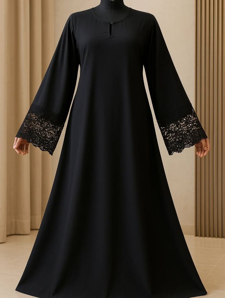 flaired abaya with fitting belt