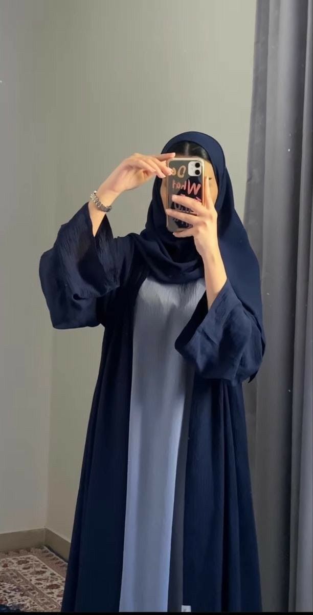 Blue Belted Fashion Abaya